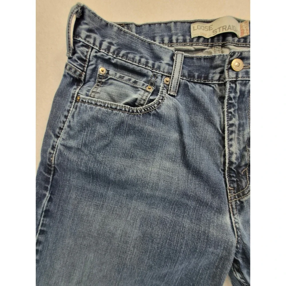 Levi's 569 Loose Straight Jeans Men's 34x32 Blue Relaxed Fit Denim